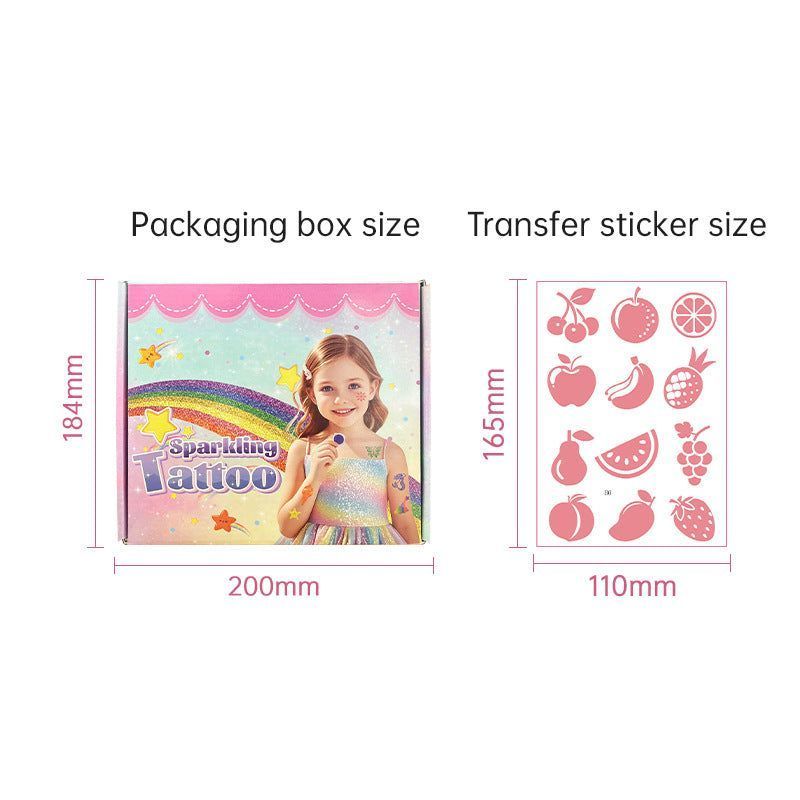 Glitter Hollow Face Sticker Glitter Powder Tattoo DIY Children's Tattoo Sticker Creative Body Painted Suit Sticker Fashion