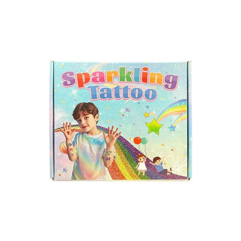 Glitter Hollow Face Sticker Glitter Powder Tattoo DIY Children's Tattoo Sticker Creative Body Painted Suit Sticker Fashion