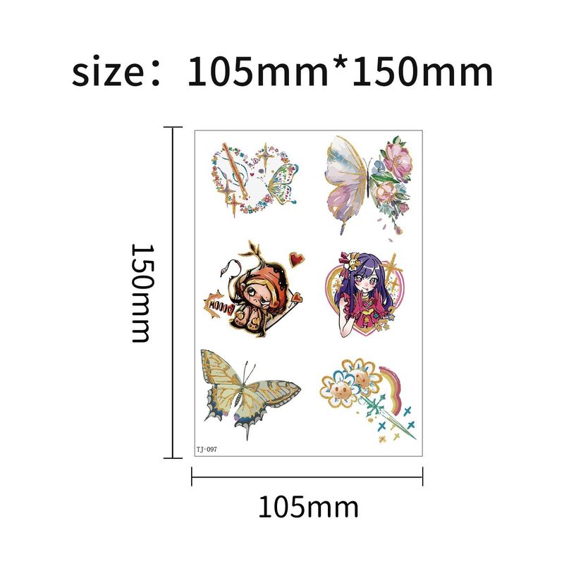 Color Butterfly Advanced Sense Bronzing Tattoo Sticker Summer Out Magazine Photography Waterproof Tattoo Sticker Fashion