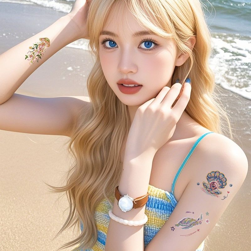 Color Butterfly Advanced Sense Bronzing Tattoo Sticker Summer Out Magazine Photography Waterproof Tattoo Sticker Fashion