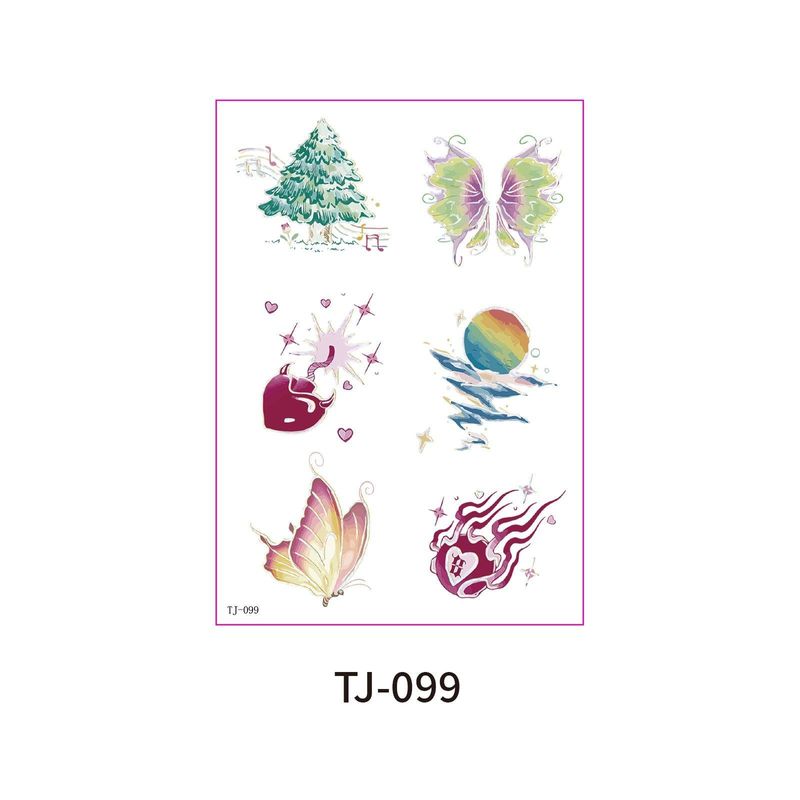 Color Butterfly Advanced Sense Bronzing Tattoo Sticker Summer Out Magazine Photography Waterproof Tattoo Sticker Fashion