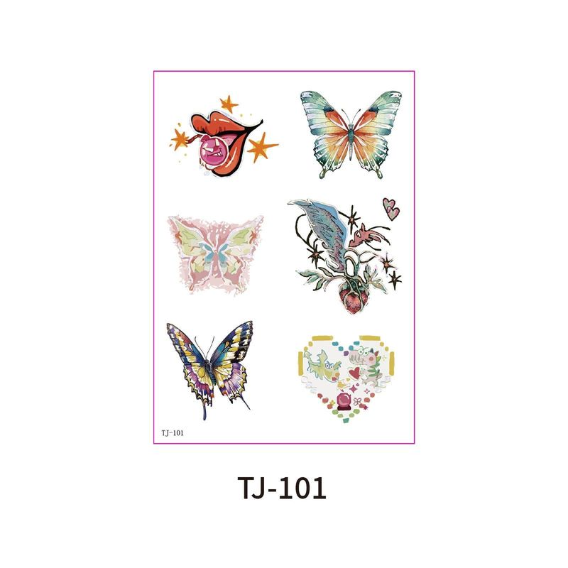 Color Butterfly Advanced Sense Bronzing Tattoo Sticker Summer Out Magazine Photography Waterproof Tattoo Sticker Fashion