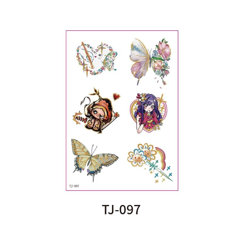 Color Butterfly Advanced Sense Bronzing Tattoo Sticker Summer Out Magazine Photography Waterproof Tattoo Sticker Fashion
