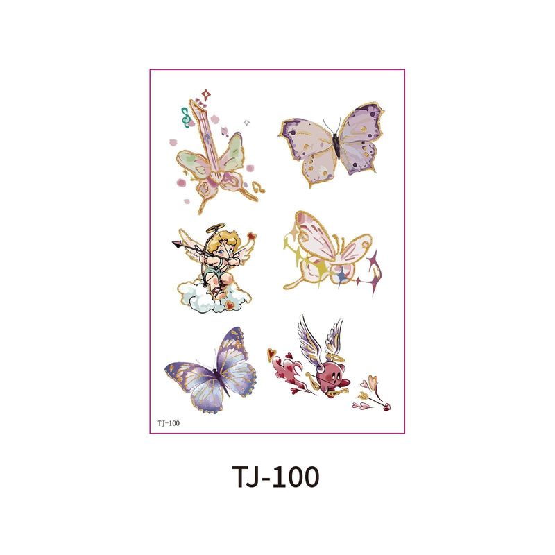 Color Butterfly Advanced Sense Bronzing Tattoo Sticker Summer Out Magazine Photography Waterproof Tattoo Sticker Fashion