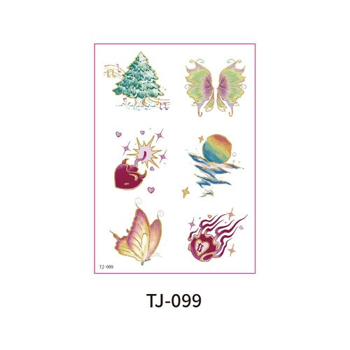 Color Butterfly Advanced Sense Bronzing Tattoo Sticker Summer Out Magazine Photography Waterproof Tattoo Sticker Fashion