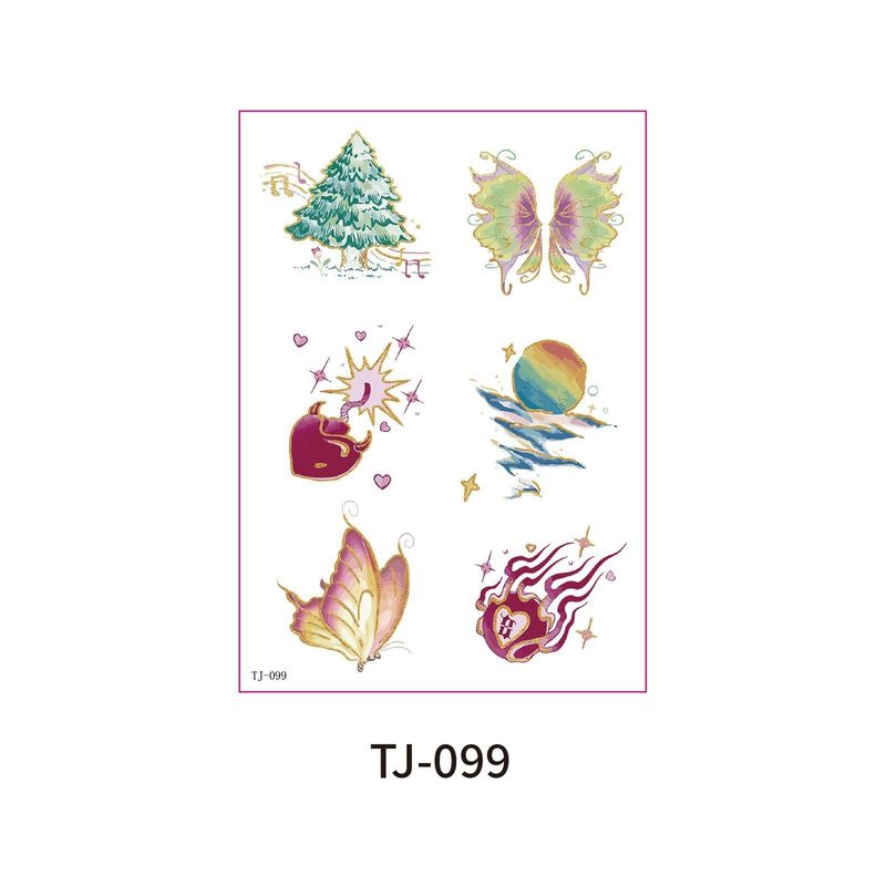 Color Butterfly Advanced Sense Bronzing Tattoo Sticker Summer Out Magazine Photography Waterproof Tattoo Sticker Fashion