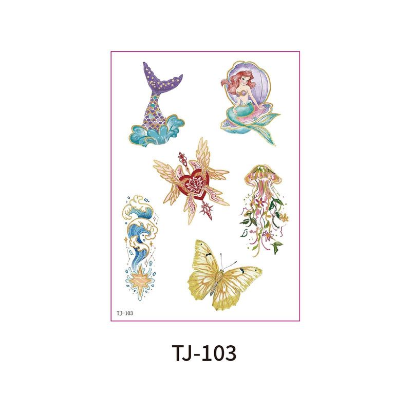 Color Butterfly Advanced Sense Bronzing Tattoo Sticker Summer Out Magazine Photography Waterproof Tattoo Sticker Fashion