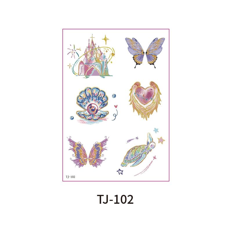 Color Butterfly Advanced Sense Bronzing Tattoo Sticker Summer Out Magazine Photography Waterproof Tattoo Sticker Fashion