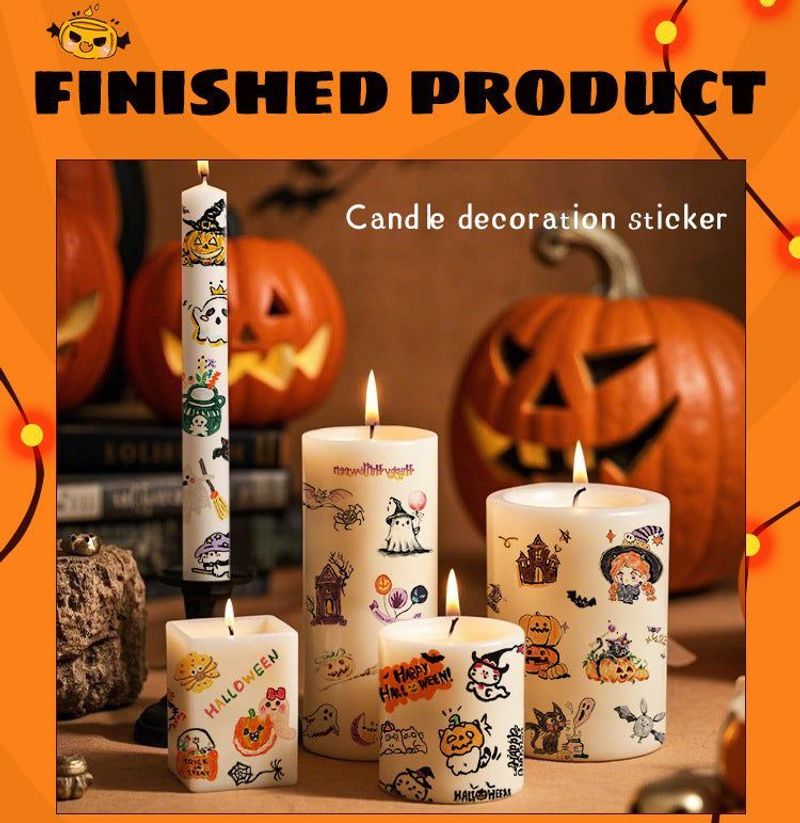 In Stock New Children's Cartoon Halloween Theme Tattoo Stickers Funny Party Party Cute Color Stickers