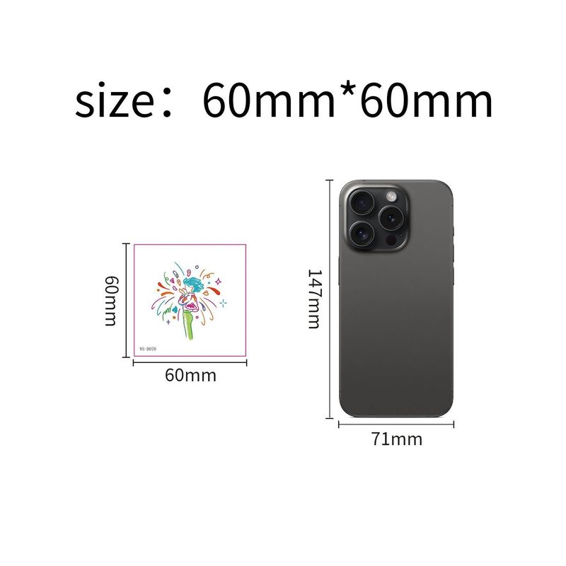 Colorful Cute Tattoo Sticker Advanced Sense Ins Summer Colorful Finger Clavicle Sticker Fashion