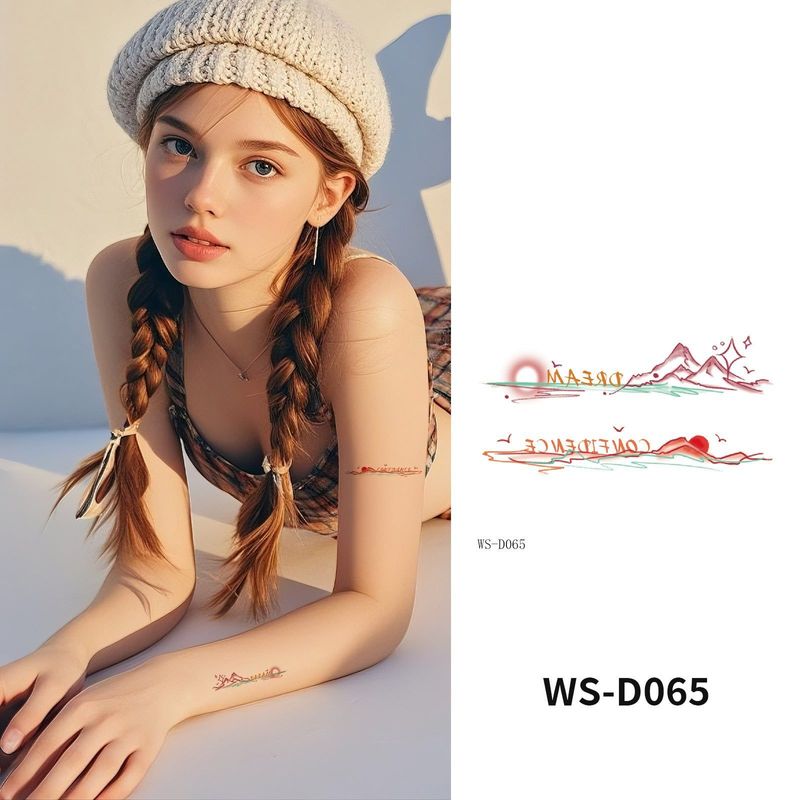 Colorful Cute Tattoo Sticker Advanced Sense Ins Summer Colorful Finger Clavicle Sticker Fashion