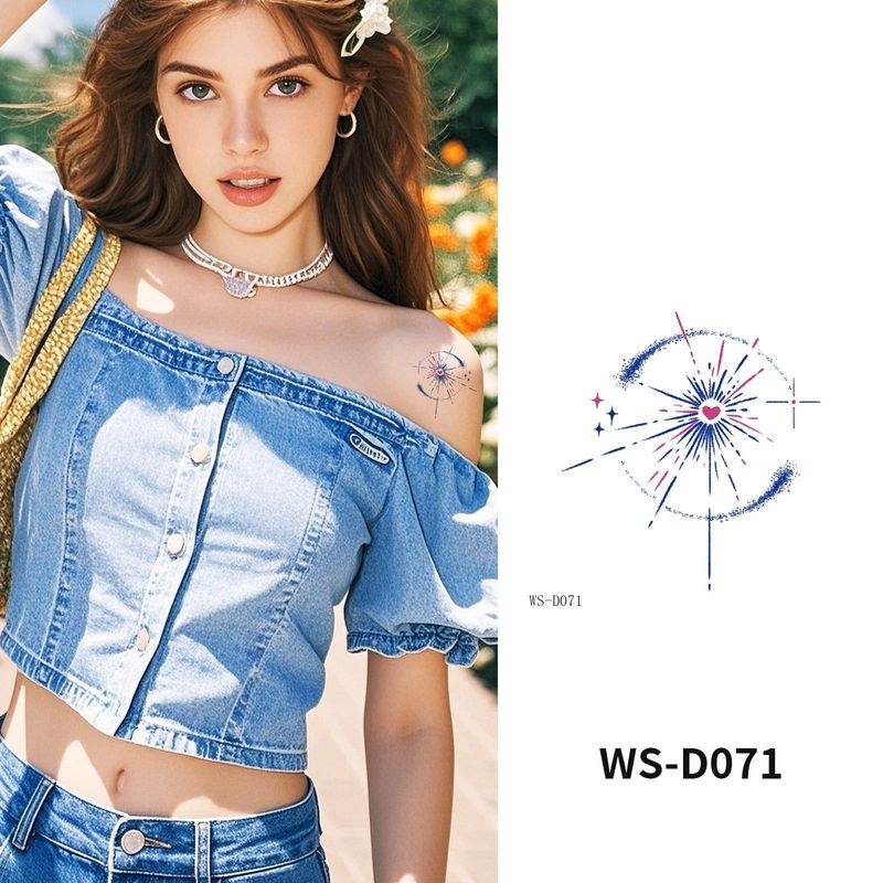 Colorful Cute Tattoo Sticker Advanced Sense Ins Summer Colorful Finger Clavicle Sticker Fashion