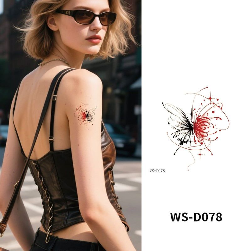 Colorful Cute Tattoo Sticker Advanced Sense Ins Summer Colorful Finger Clavicle Sticker Fashion