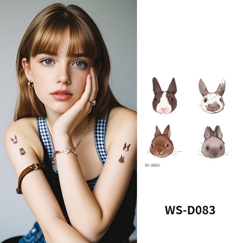 Colorful Cute Tattoo Sticker Advanced Sense Ins Summer Colorful Finger Clavicle Sticker Fashion