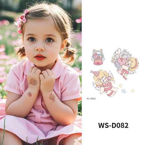 Colorful Cute Tattoo Sticker Advanced Sense Ins Summer Colorful Finger Clavicle Sticker Fashion