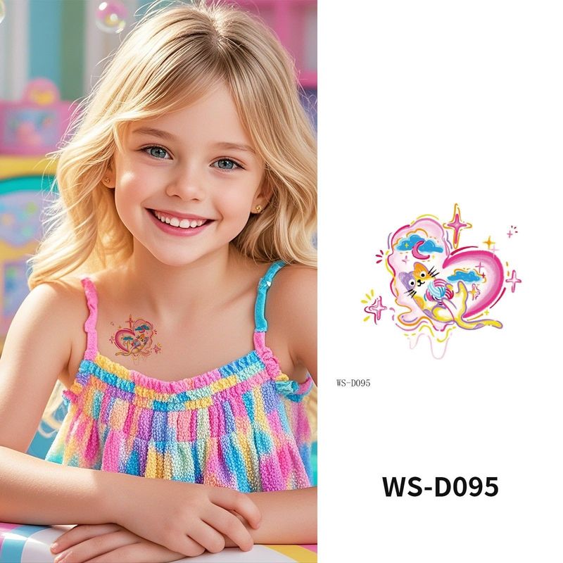 Colorful Cute Tattoo Sticker Advanced Sense Ins Summer Colorful Finger Clavicle Sticker Fashion