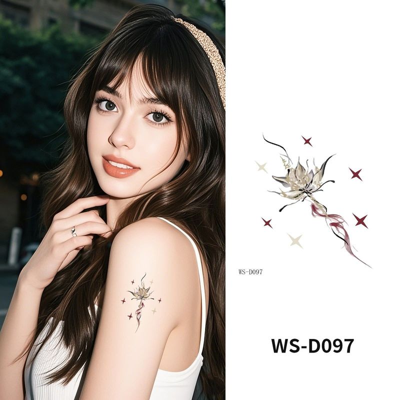 Colorful Cute Tattoo Sticker Advanced Sense Ins Summer Colorful Finger Clavicle Sticker Fashion