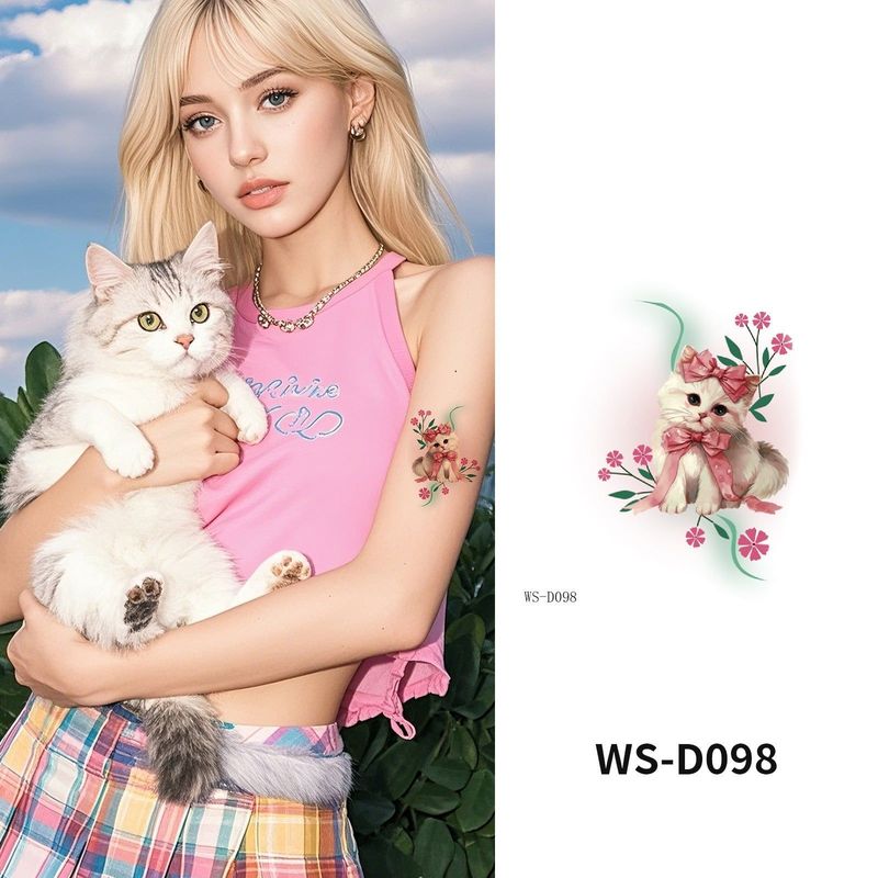 Colorful Cute Tattoo Sticker Advanced Sense Ins Summer Colorful Finger Clavicle Sticker Fashion