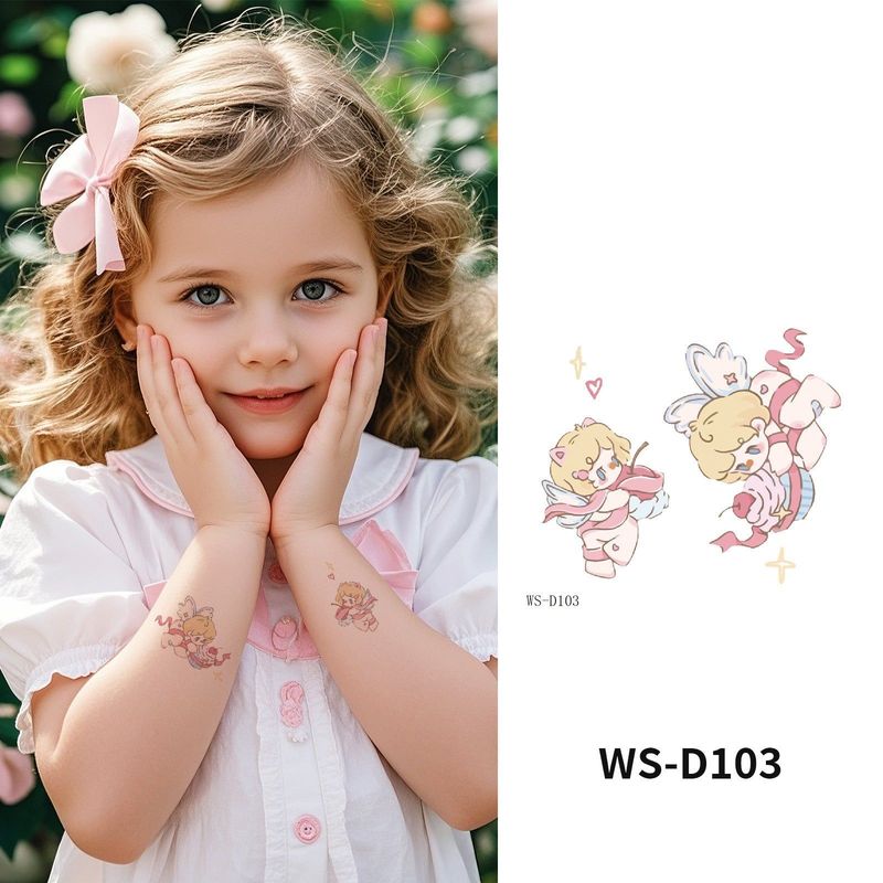 Colorful Cute Tattoo Sticker Advanced Sense Ins Summer Colorful Finger Clavicle Sticker Fashion