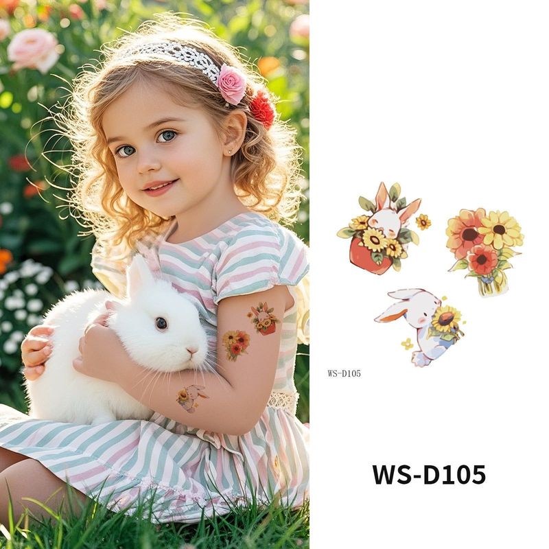 Colorful Cute Tattoo Sticker Advanced Sense Ins Summer Colorful Finger Clavicle Sticker Fashion