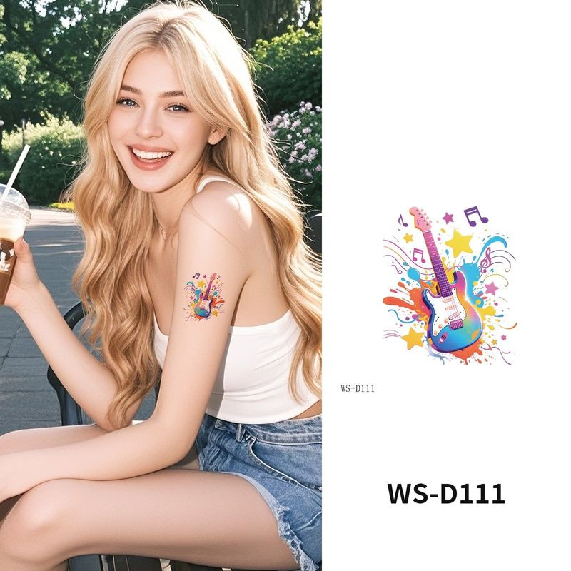 Colorful Cute Tattoo Sticker Advanced Sense Ins Summer Colorful Finger Clavicle Sticker Fashion