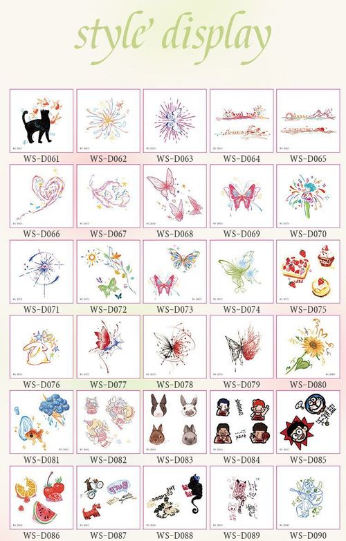 Colorful Cute Tattoo Sticker Advanced Sense Ins Summer Colorful Finger Clavicle Sticker Fashion