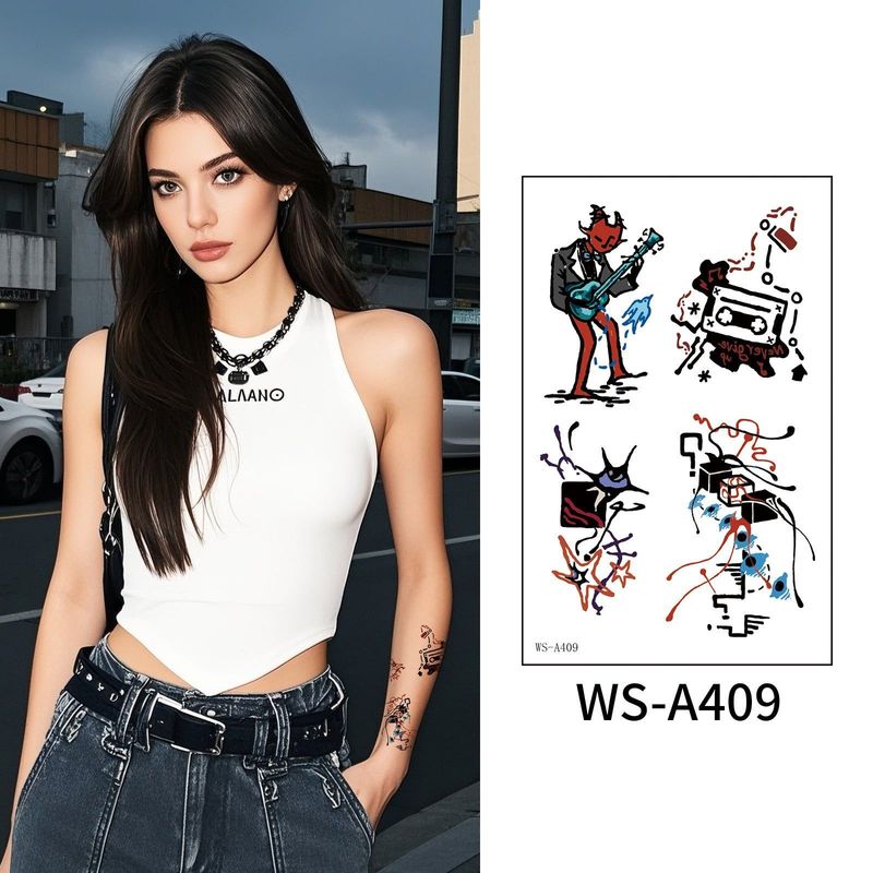 New European And American Fashion Street Men And Women Sweet Cool High-end Sense Arm Washable Temporary Tattoo Sticker