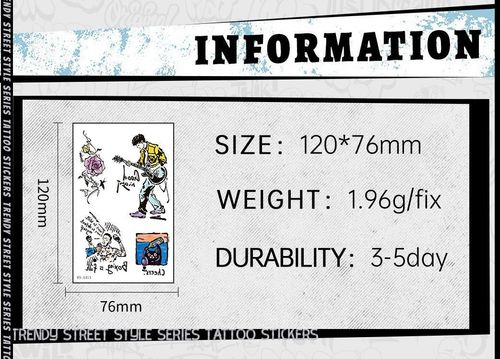 New European And American Fashion Street Men And Women Sweet Cool High-end Sense Arm Washable Temporary Tattoo Sticker