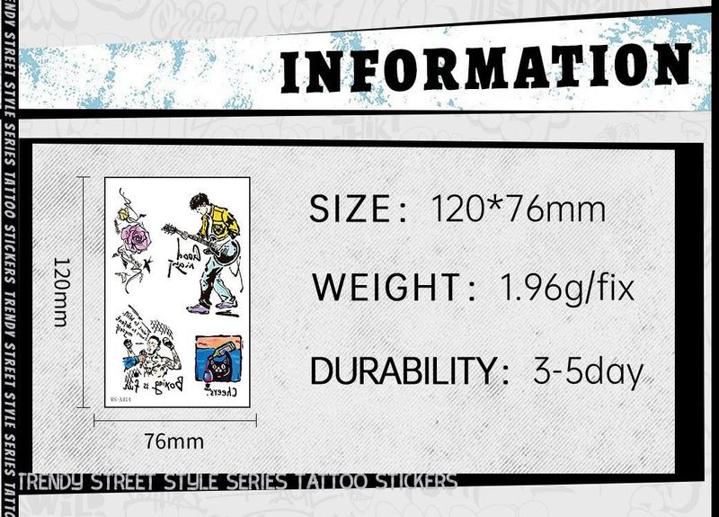 New European And American Fashion Street Men And Women Sweet Cool High-end Sense Arm Washable Temporary Tattoo Sticker