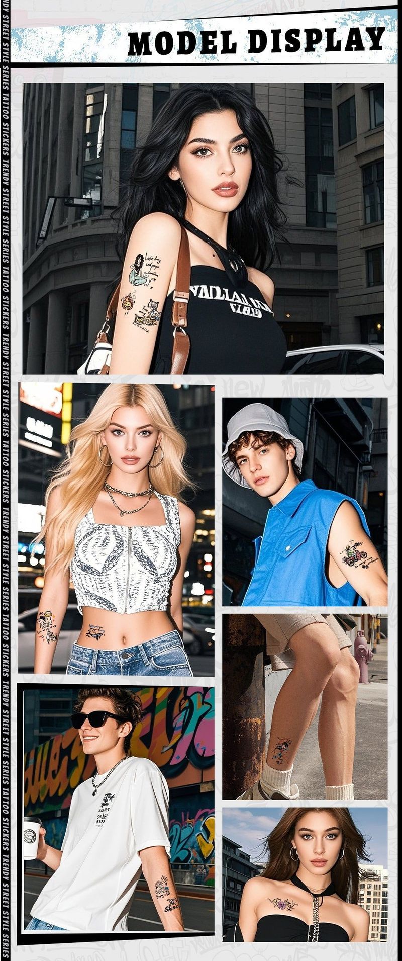 New European And American Fashion Street Men And Women Sweet Cool High-end Sense Arm Washable Temporary Tattoo Sticker