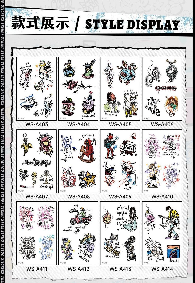 New European And American Fashion Street Men And Women Sweet Cool High-end Sense Arm Washable Temporary Tattoo Sticker