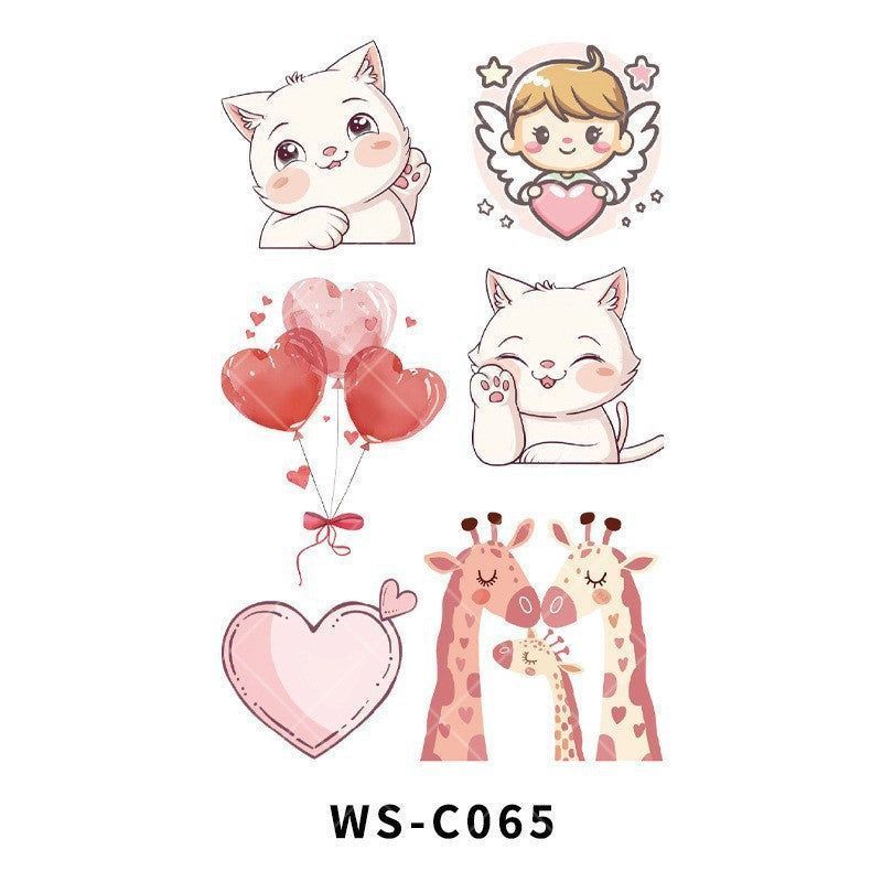 New Couple Dating Valentine's Day Tattoo Sticker Love Red Lips Couple Party Party Tattoo Sticker  Fashion