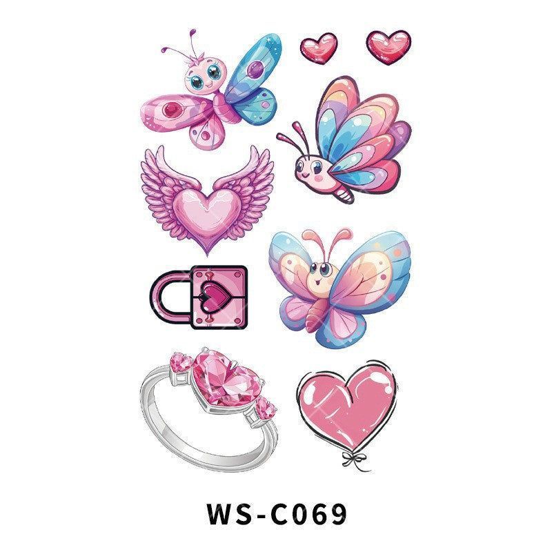 New Couple Dating Valentine's Day Tattoo Sticker Love Red Lips Couple Party Party Tattoo Sticker  Fashion