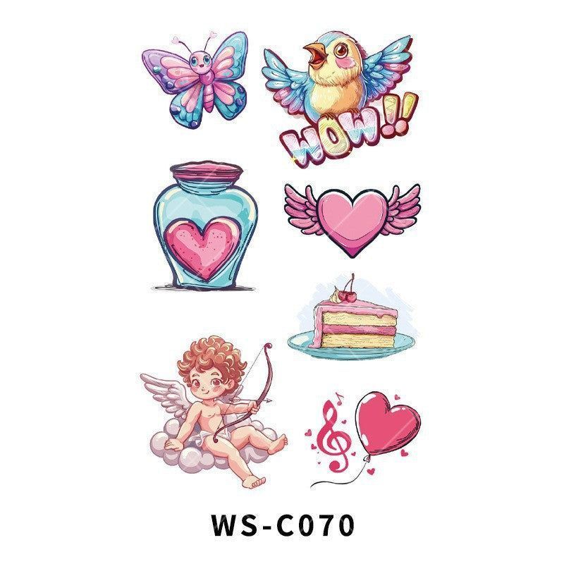 New Couple Dating Valentine's Day Tattoo Sticker Love Red Lips Couple Party Party Tattoo Sticker  Fashion