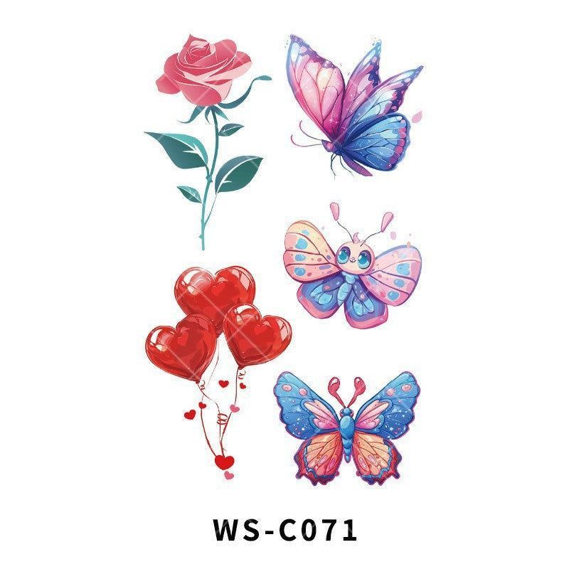 New Couple Dating Valentine's Day Tattoo Sticker Love Red Lips Couple Party Party Tattoo Sticker  Fashion