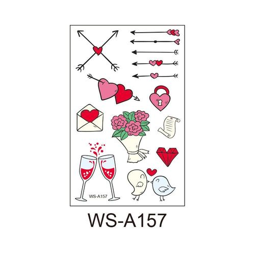 New Couple Dating Valentine's Day Tattoo Sticker Love Red Lips Couple Party Party Tattoo Sticker  Fashion