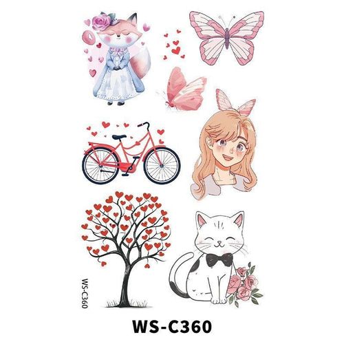 New Couple Dating Valentine's Day Tattoo Sticker Love Red Lips Couple Party Party Tattoo Sticker  Fashion