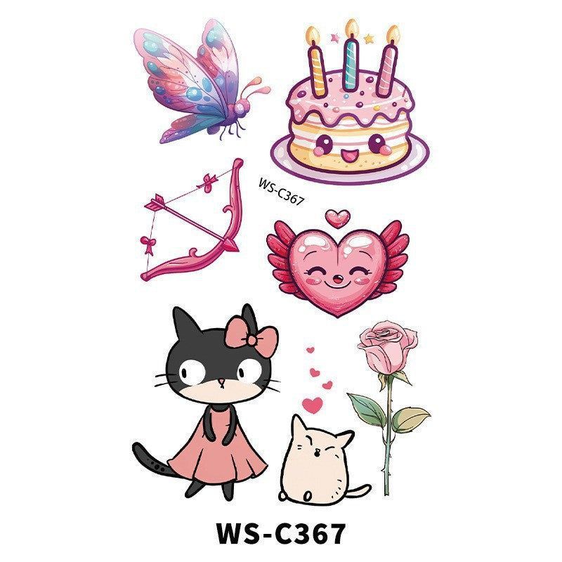 New Couple Dating Valentine's Day Tattoo Sticker Love Red Lips Couple Party Party Tattoo Sticker  Fashion