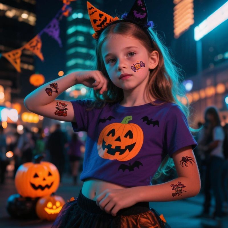 New Halloween Children Cartoon Tattoo Sticker Waterproof Party Party Children Funny Fun Tattoo Sticker