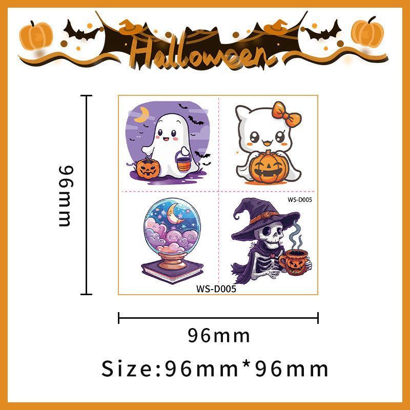New Halloween Children Cartoon Tattoo Sticker Waterproof Party Party Children Funny Fun Tattoo Sticker