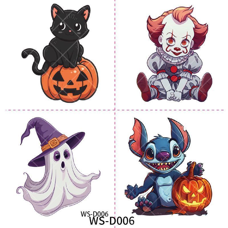 New Halloween Children Cartoon Tattoo Sticker Waterproof Party Party Children Funny Fun Tattoo Sticker