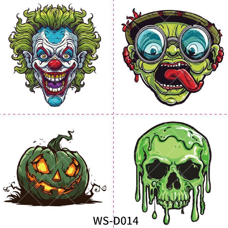 New Halloween Children Cartoon Tattoo Sticker Waterproof Party Party Children Funny Fun Tattoo Sticker
