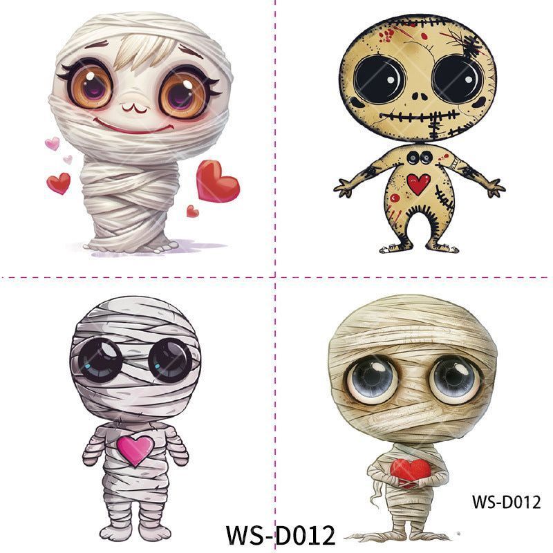 New Halloween Children Cartoon Tattoo Sticker Waterproof Party Party Children Funny Fun Tattoo Sticker