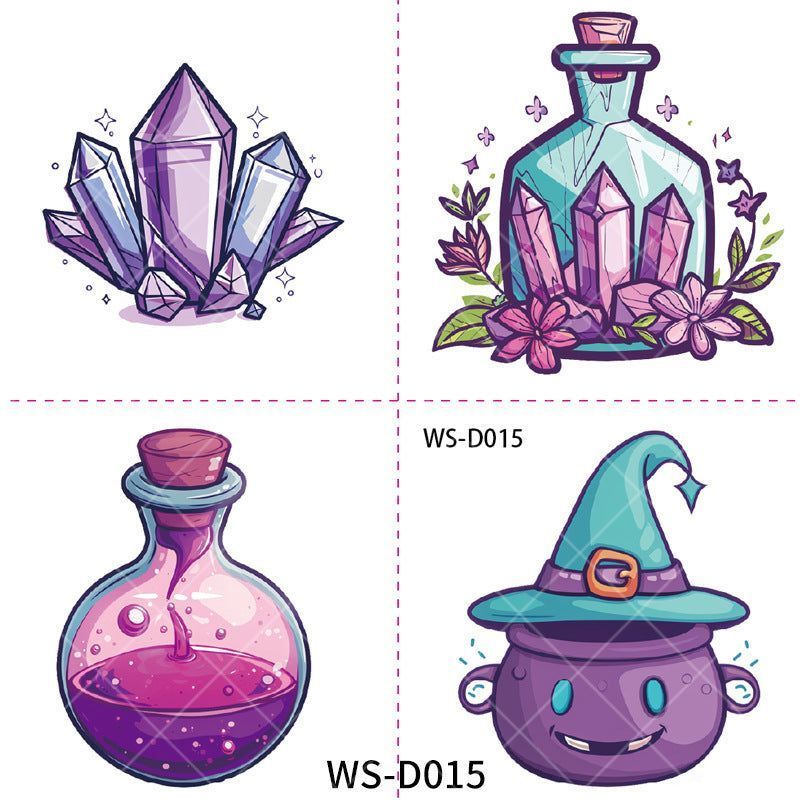 New Halloween Children Cartoon Tattoo Sticker Waterproof Party Party Children Funny Fun Tattoo Sticker