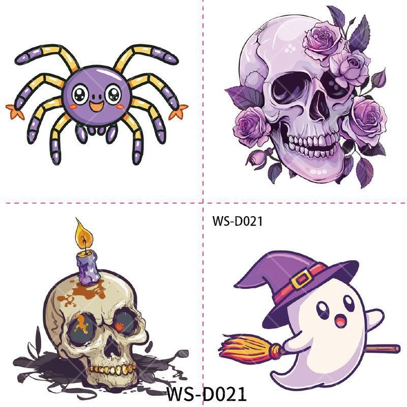 New Halloween Children Cartoon Tattoo Sticker Waterproof Party Party Children Funny Fun Tattoo Sticker