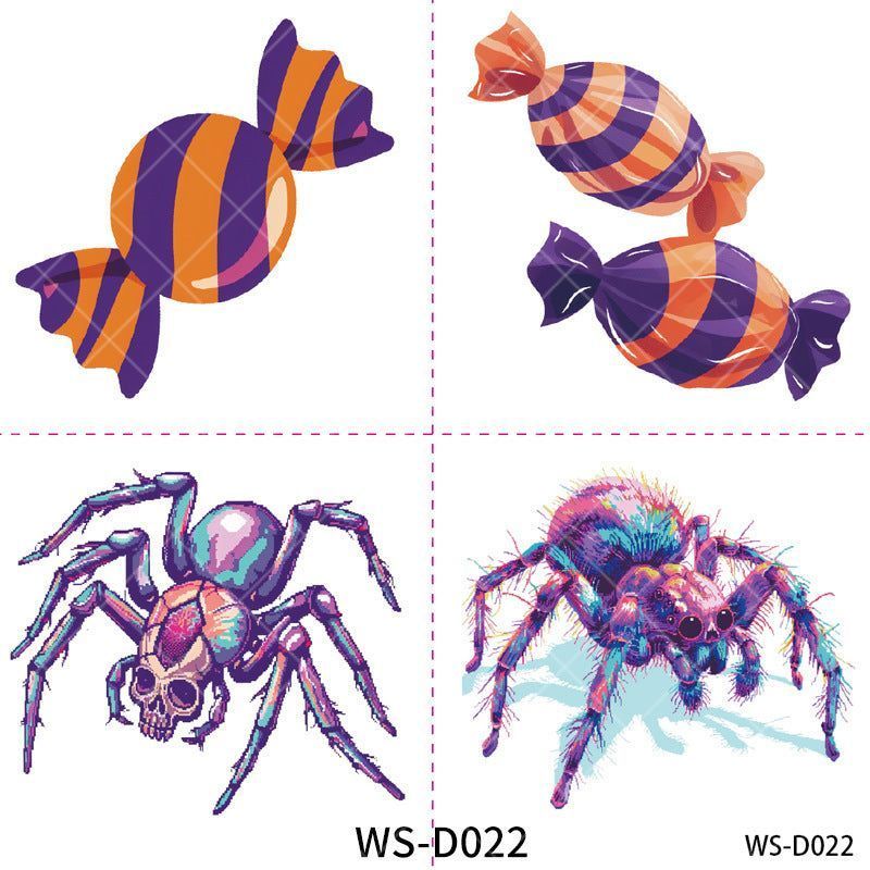 New Halloween Children Cartoon Tattoo Sticker Waterproof Party Party Children Funny Fun Tattoo Sticker