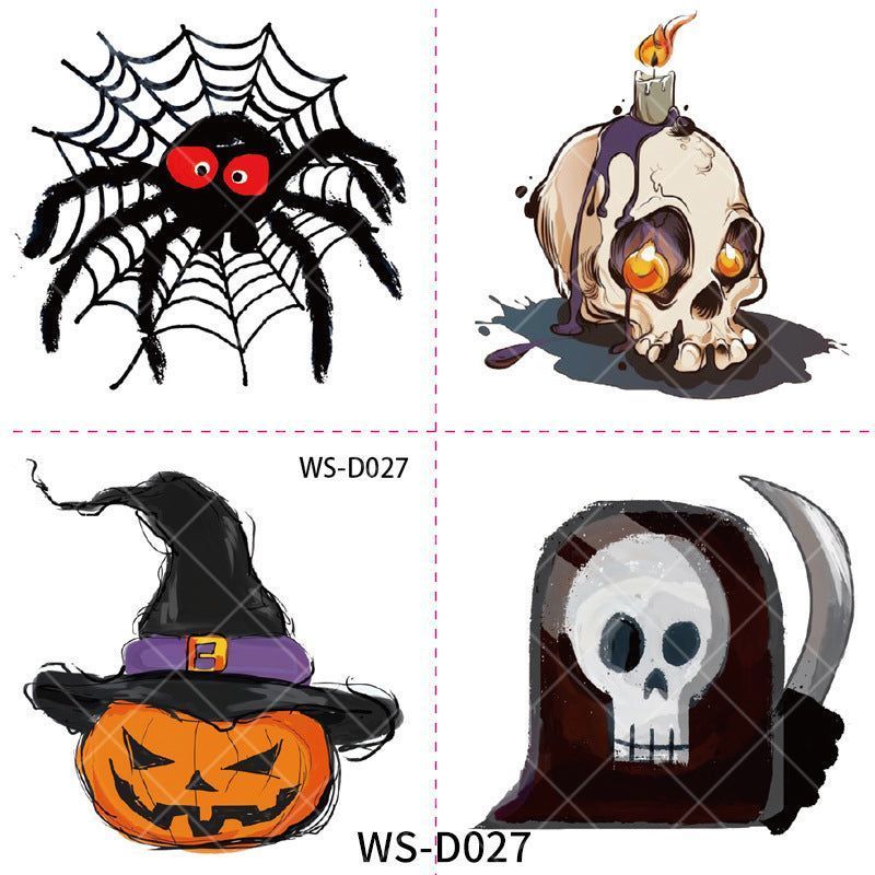 New Halloween Children Cartoon Tattoo Sticker Waterproof Party Party Children Funny Fun Tattoo Sticker