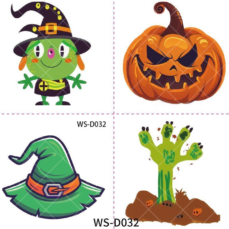 New Halloween Children Cartoon Tattoo Sticker Waterproof Party Party Children Funny Fun Tattoo Sticker