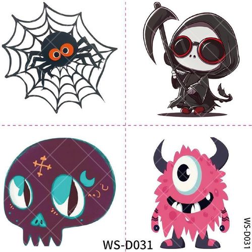 New Halloween Children Cartoon Tattoo Sticker Waterproof Party Party Children Funny Fun Tattoo Sticker
