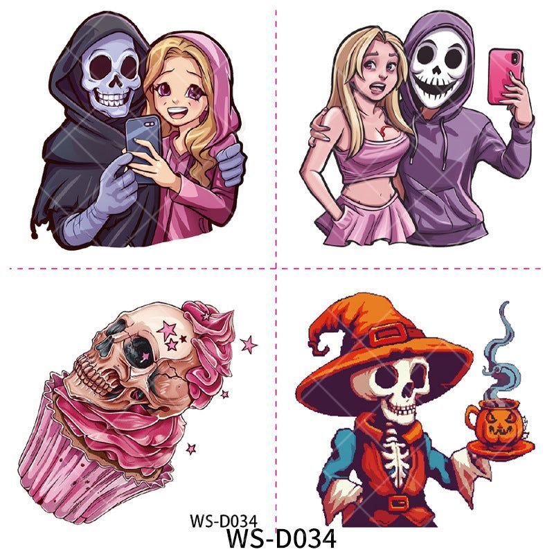 New Halloween Children Cartoon Tattoo Sticker Waterproof Party Party Children Funny Fun Tattoo Sticker